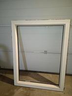 Kunststof raamkozijn met dubbelglas, Ophalen, Gevelraam of Ruit, Gebruikt, 80 tot 120 cm