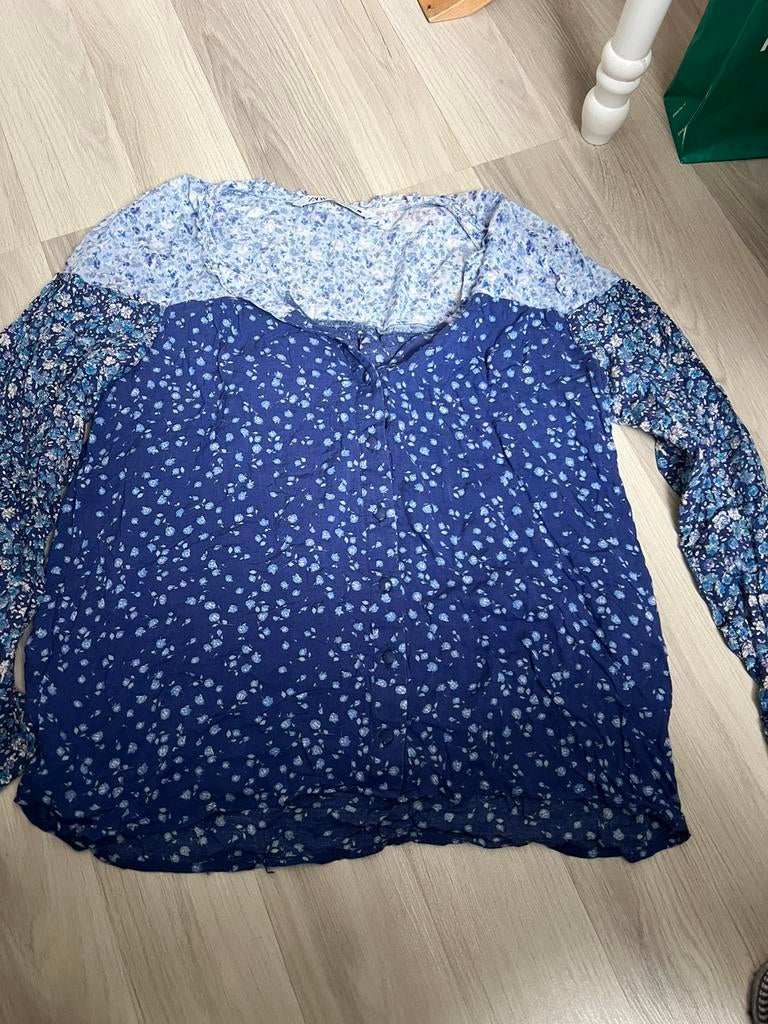 Zara bloese maat m, Kleding | Dames, Blouses en Tunieken, Ophalen of Verzenden, Zo goed als nieuw, Maat 38/40 (M), Blauw