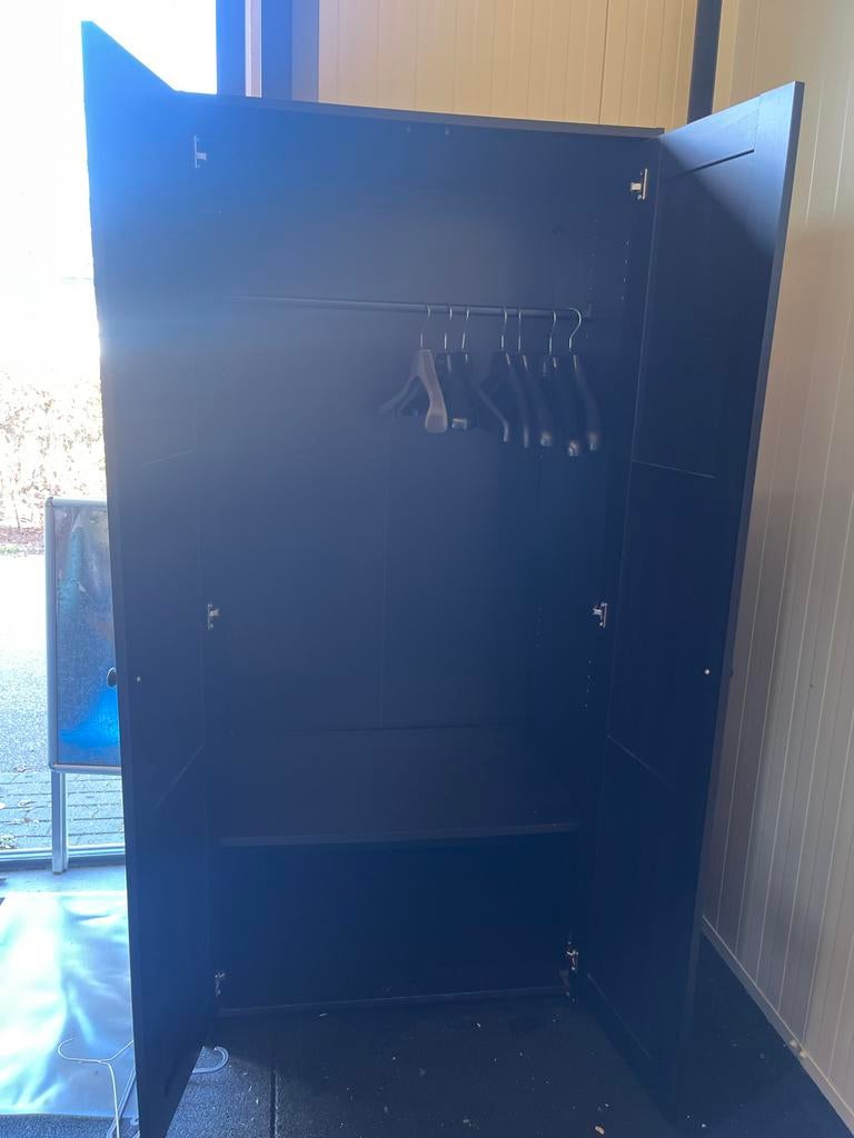 Zwarte Pax kast - Doe een bod!, Strak, Gebruikt, 100 tot 150 cm, Ikea