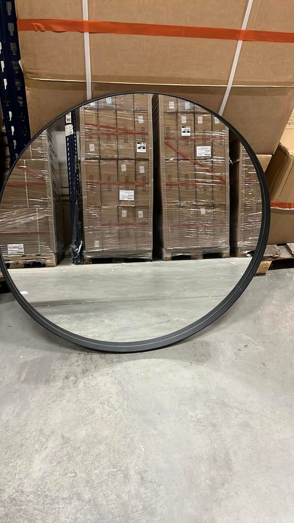 Ronde spiegel 90 cm, Ophalen, Rond, Nieuw, 75 tot 100 cm