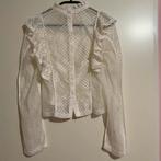 Of white kanten blouse mt s 36, Ophalen of Verzenden, Nieuw, Maat 36 (S), Wit