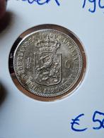 halve gulden 1909 Nederland wilhelmina, Postzegels en Munten, Munten | Nederland, ½ gulden, Verzenden, Zilver, Koningin Wilhelmina