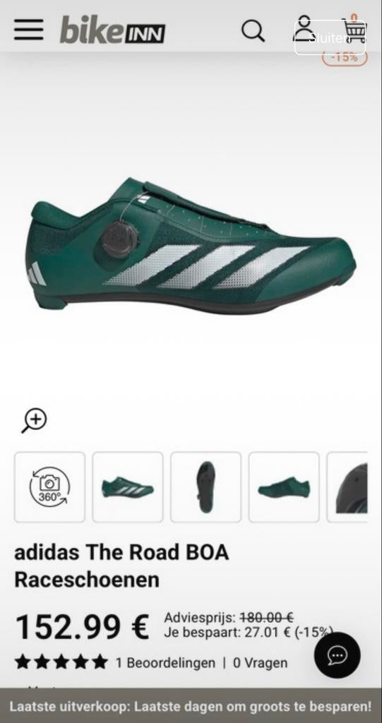 Adidas The Road BOA Raceschoenen SPD SL, Overige merken, Heren, Ophalen of Verzenden, Meer dan 20 versnellingen