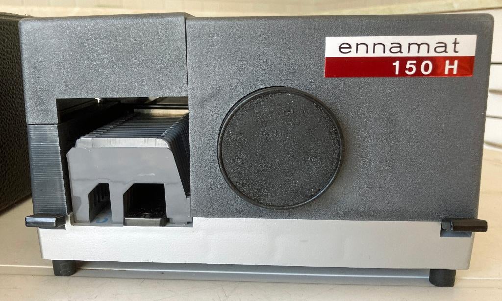 Vintage Diaprojector - Ennamat - in zwart draagkoffertje, Ophalen, Gebruikt