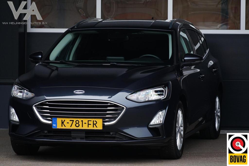 Ford Focus Wagon 1.0 EcoBoost Hybrid Titanium X Business, ca, 125 pk, Gebruikt, Blauw, Origineel Nederlands