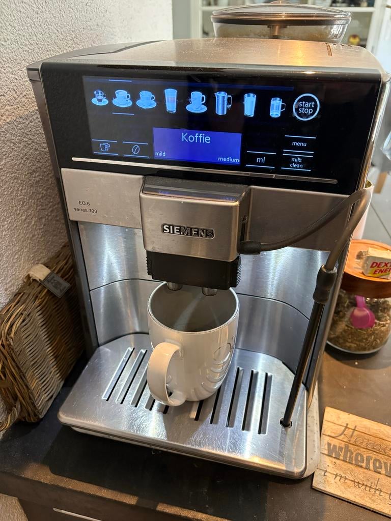 Siemens volautomaat koffiemachine, Witgoed en Apparatuur, Koffiezetapparaten, Ophalen, Gebruikt, Koffiemachine, Koffiebonen