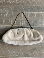 Crèmekleurig avondtasje / bruidstasje vintage retro, Ophalen of Verzenden, Gebruikt, Beige, Avondtasje