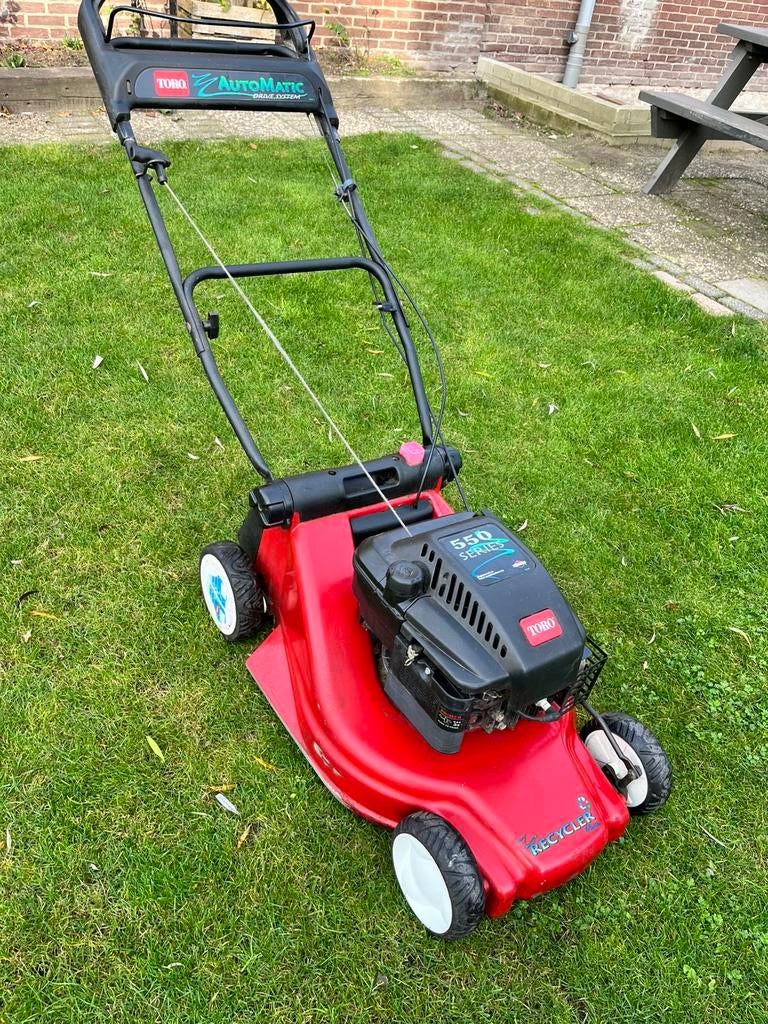 Te koop: Toro grasmaaier inc onderhoud, alu maaidek, Tuin en Terras, Ophalen, Cirkelmaaier, Gebruikt, Mulchfunctie