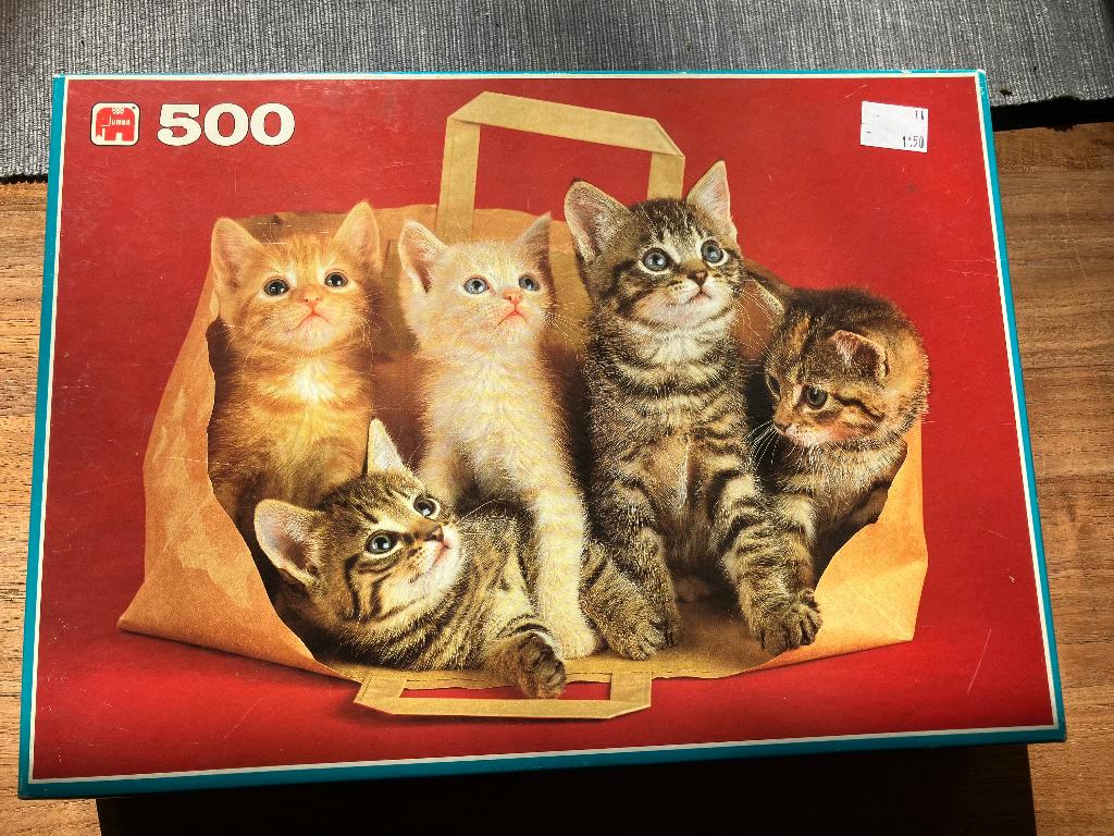 legpuzzel poes, Ophalen, 500 t/m 1500 stukjes, Gebruikt, Legpuzzel