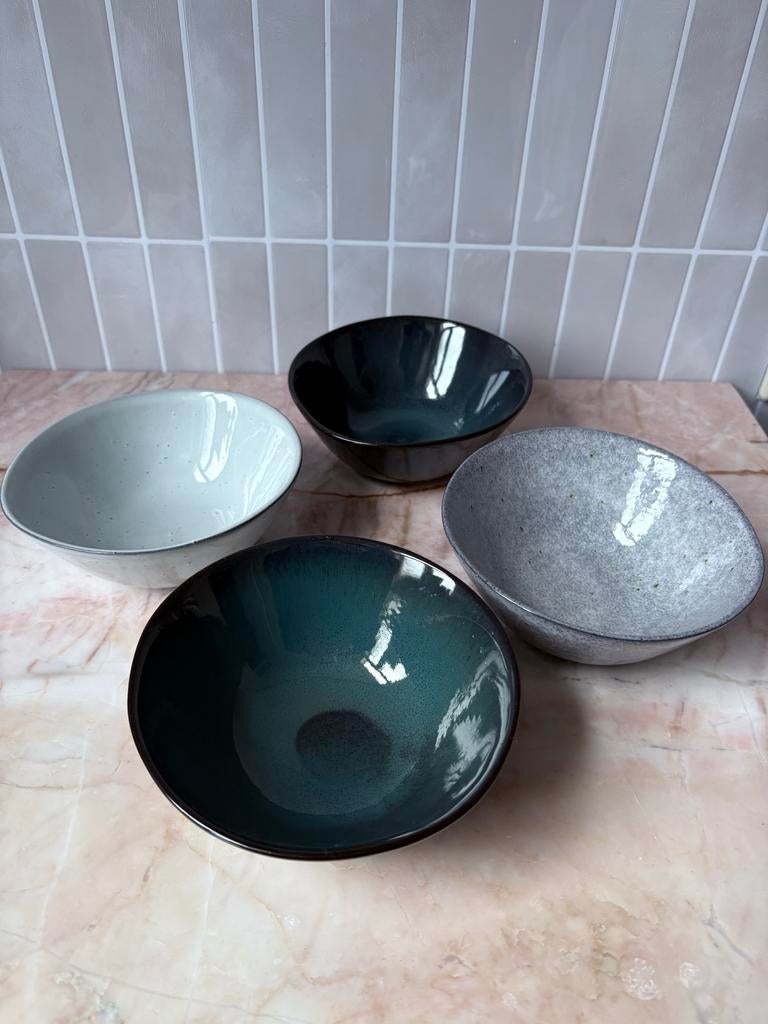 4x Sissy-Boy handmade keramische kommen – diverse kleuren, Ophalen, Keramiek, Zo goed als nieuw, Kom(men)