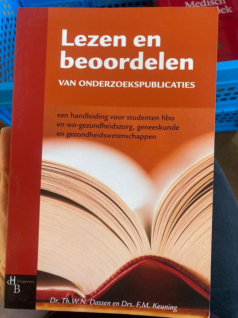 Lezen en beoordelen van onderzoekspublicaties, Boeken, Studieboeken en Cursussen, Ophalen of Verzenden, Beta, Zo goed als nieuw