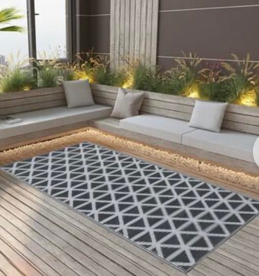 Nieuw tuinkleed balkon terras kleed 190x290 cm 2 dessins, Ophalen of Verzenden, Nieuw