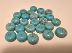 25 Natuursteen Kralen Aqua 12x 7mm, Overige merken, Nieuw, 4 bedels of meer, Edelsteen