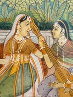 Origineel Mughal schilderij /gouache / tekening india, Antiek en Kunst, Kunst | Schilderijen | Klassiek, Ophalen of Verzenden
