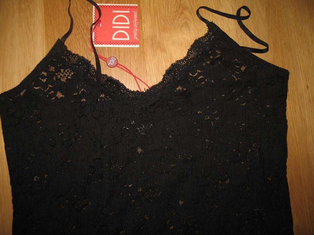 Didi Top Zwart Kant Stretch Maat M, Maat 38/40 (M), Zwart, Nieuw, Ophalen of Verzenden