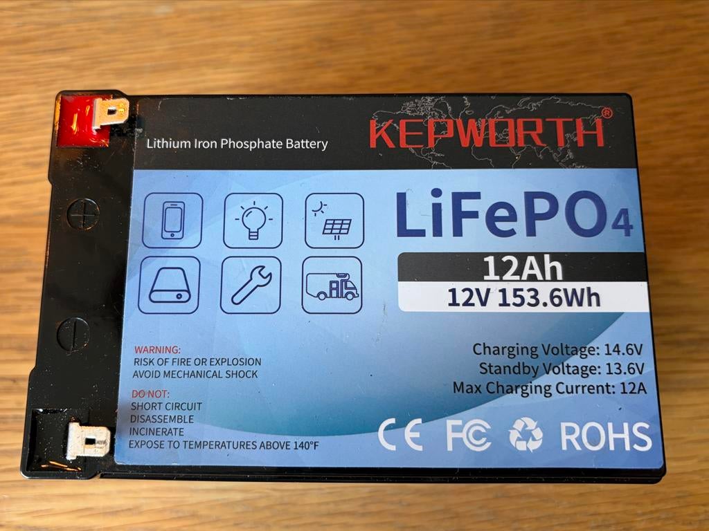 Kepworth LiFePO4 Accu 12V 12Ah 153.6Wh, Ophalen of Verzenden, Nieuw