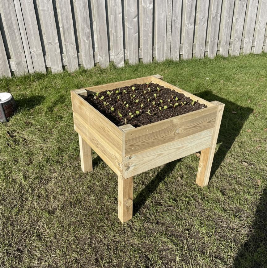 Handgemaakte moestuinbak 60x60x60cm, Tuin en Terras, Bloembakken en Plantenbakken, Ophalen, Vierkant, Balkon, 60 tot 100 cm