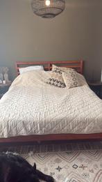 Bed IKEA 160x200 incl. matras alles 6 mnd oud, Ophalen, Bruin, Tweepersoons, Zo goed als nieuw