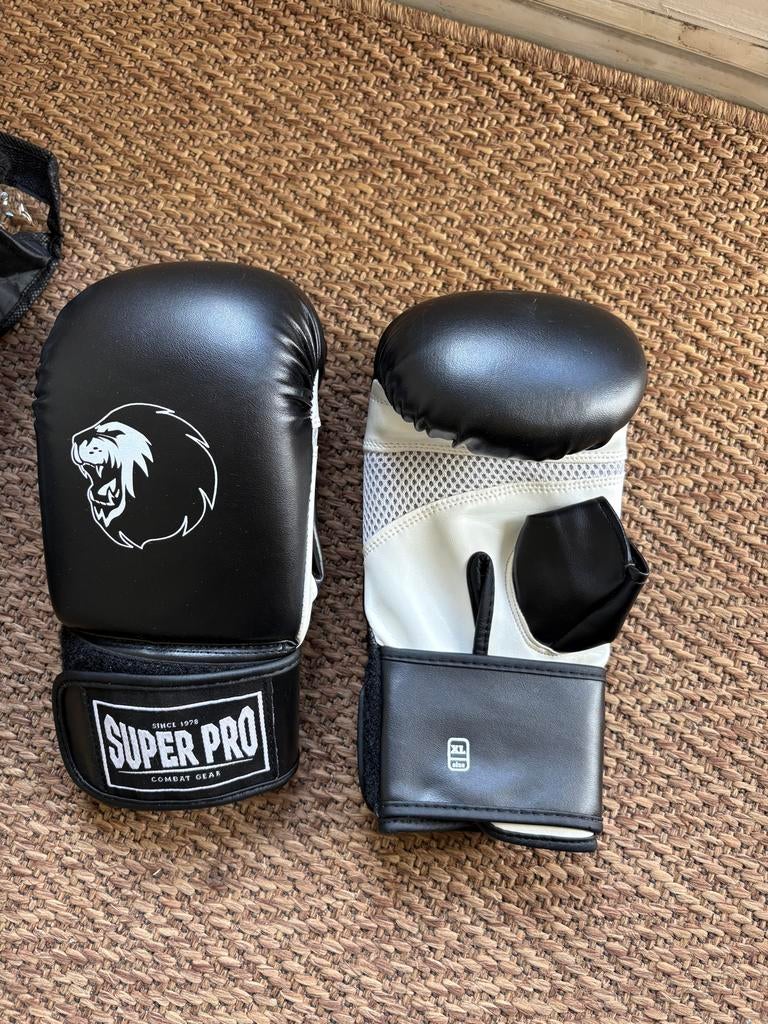 Super Pro bokszaktrainingshandschoenen open duim XL, Ophalen of Verzenden, Gebruikt, Bokshandschoenen