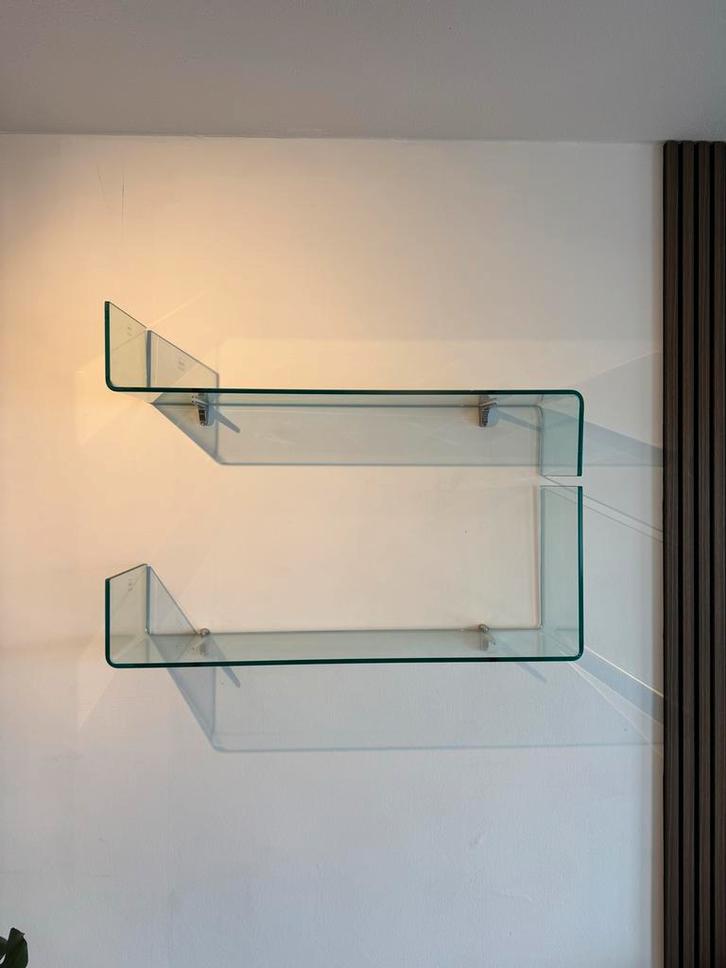 Exclusief Fiam Babila Glazen Design Wandmeubel, Huis en Inrichting, Woonaccessoires | Wandplanken en Boekenplanken, Zo goed als nieuw