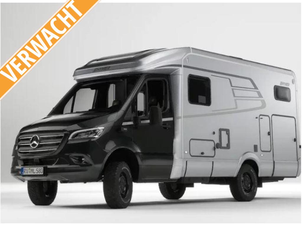 Hymer ML-T 580 4x4 190PK-MERCEDES-9GAUTOMAAT model 2026, Caravans en Kamperen, Campers, Automaat, Luifel, Ringverwarming, Koelkast