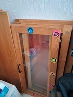Wedeka stellingkast met vitrines en bureaublad zie foto's, Ophalen, Gebruikt, Grenen, Overige typen