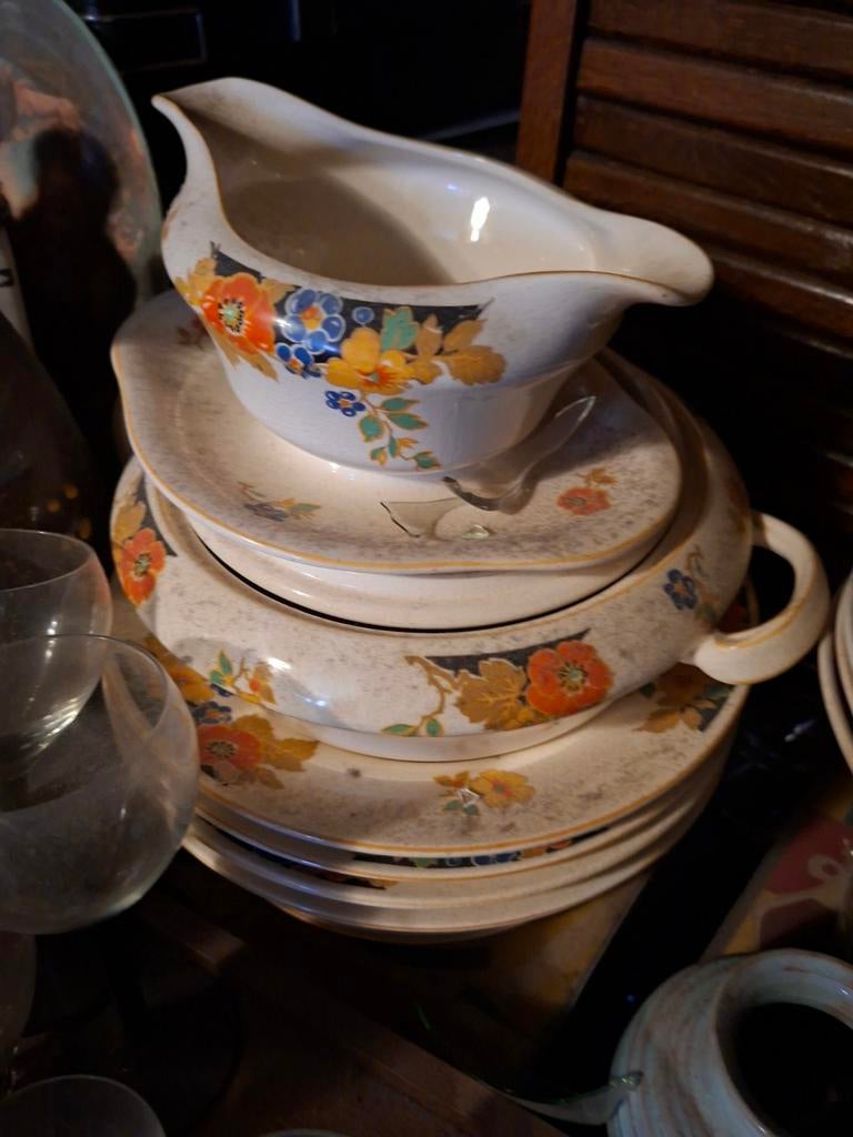 Gedeelte servies van mosa, Antiek en Kunst, Ophalen