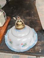 Glazen lampekapje met bloemen, Huis en Inrichting, Lampen | Lampenkappen, Ophalen of Verzenden