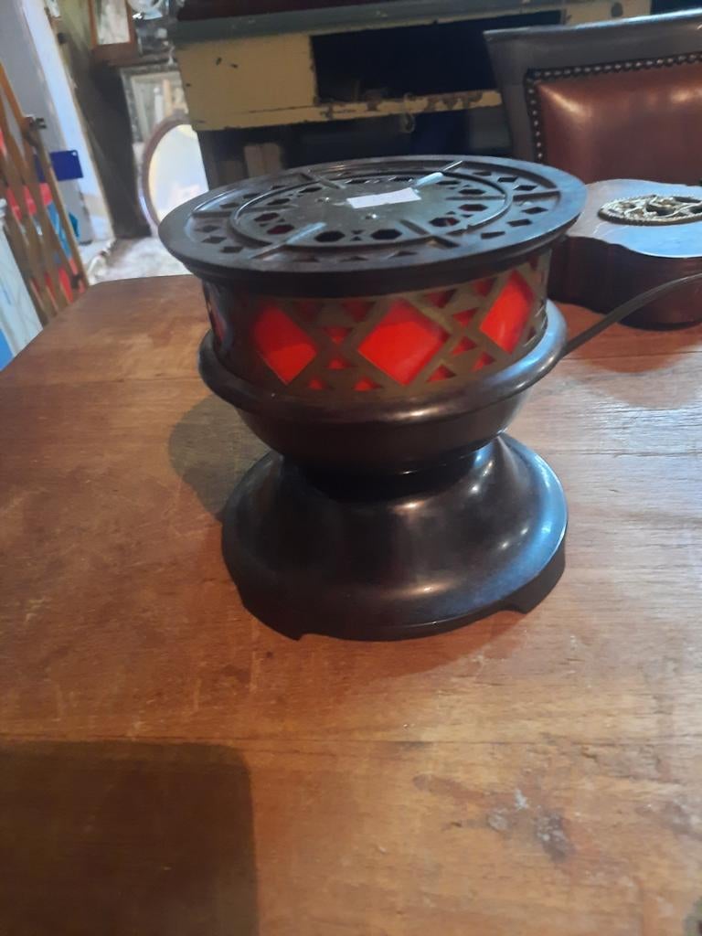 Vintage Bakelieten Lampje met Rood Glas, Ophalen of Verzenden