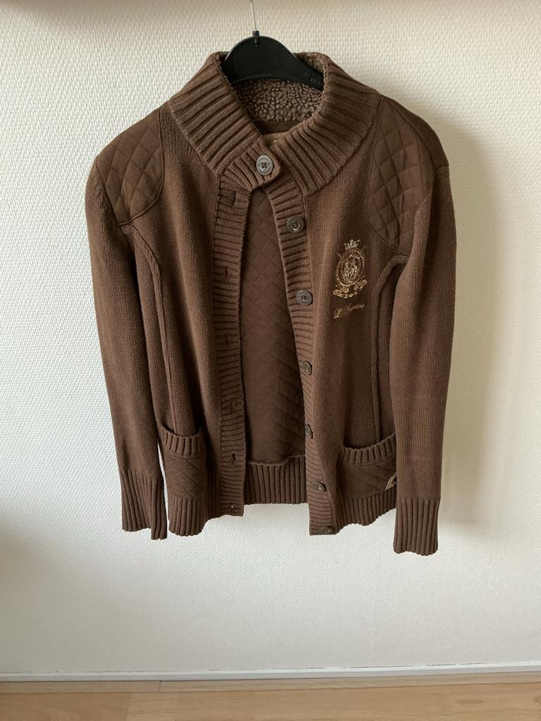 L’Argentina. Bruin vest met knopen en embleem, Ophalen of Verzenden, Gedragen, Maat 38/40 (M), Bruin