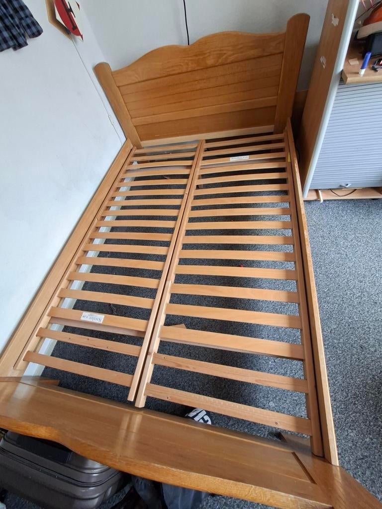 Bed 140x200 met lattenbodem, Ophalen, Gebruikt, Tweepersoons, 140 cm