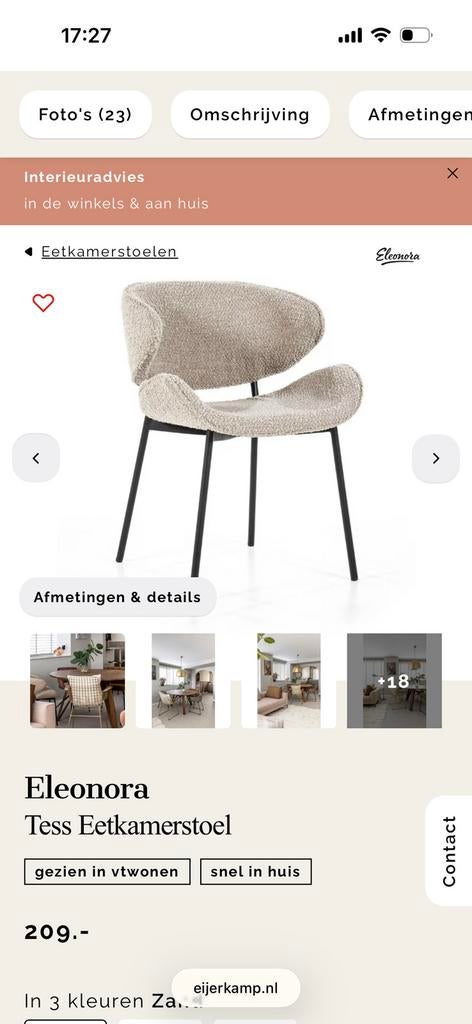 6 Teddy stoelen, Ophalen, Overige kleuren, Teddy, Zo goed als nieuw