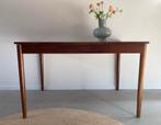 Midcentury vintage teak eettafel uitschuifbaar, Ophalen, Gebruikt, Teakhout, 50 tot 100 cm