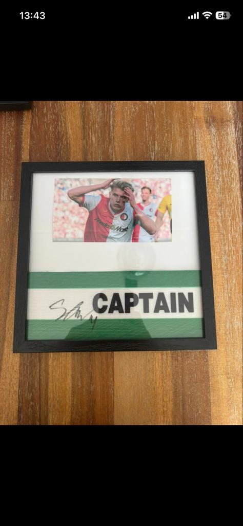 Gesigneerde Feyenoord aanvoerdersband Sem Steijn, Verzamelen, Sportartikelen en Voetbal, Zo goed als nieuw, Overige typen, Feyenoord