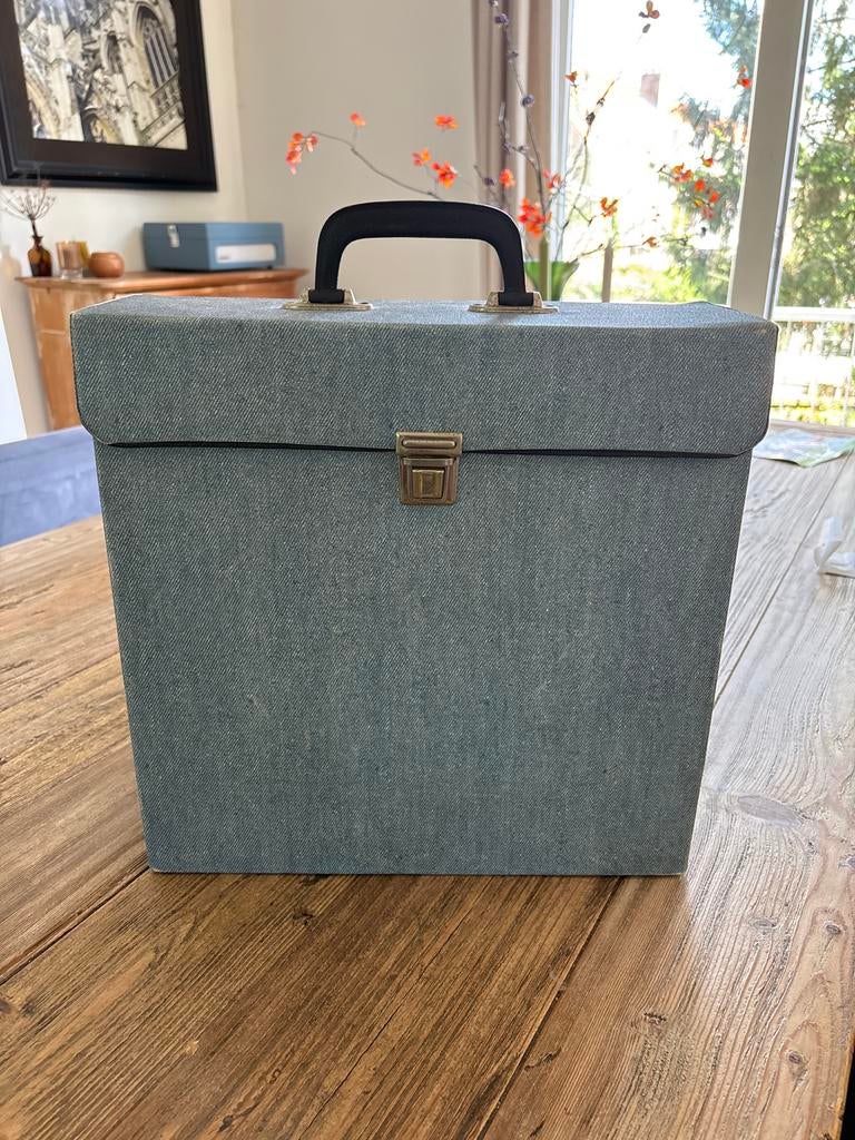 Vintage Platenkoffer - Stijlvolle Opbergoplossing voor LP's, Ophalen of Verzenden, Gebruikt, Overige merken