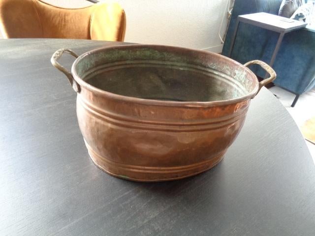 Rood koperen pan / bak / pot / inmaakpan / confituurpan., Antiek en Kunst, Ophalen of Verzenden