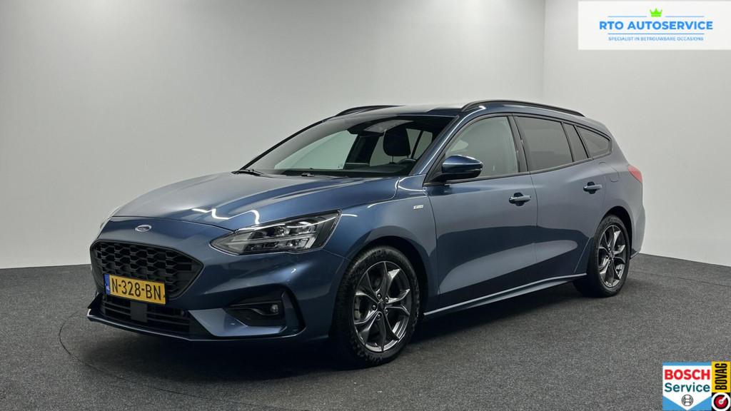 Ford Focus Wagon 1.0 EcoBoost Hybrid Connected ST-Line CAMER, Stof, Met garantie (alle), Blauw, Origineel Nederlands