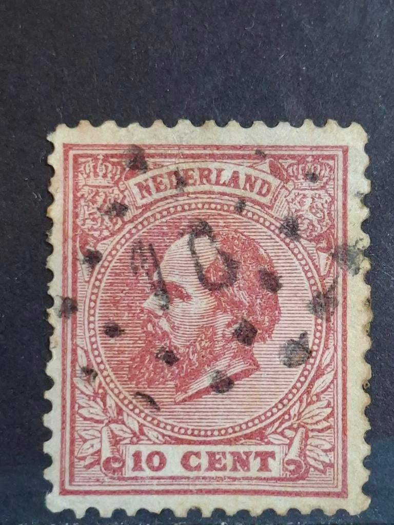 Puntstempel zegel nr 10 Bergen op Zoom nvph nr 21, Ophalen of Verzenden