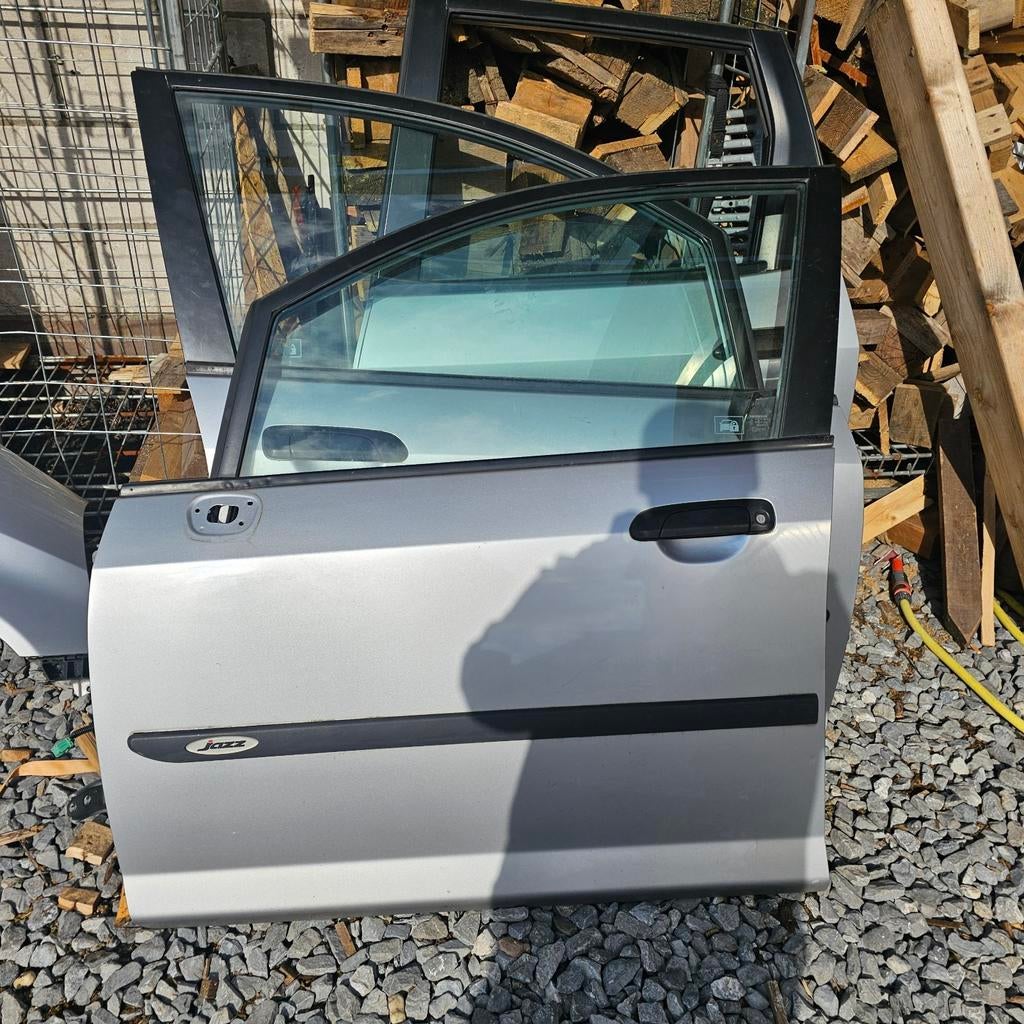 Honda Jazz 2004 Onderdelen - Grijs Metallic, Honda, Gebruikt, Deur, Ophalen of Verzenden