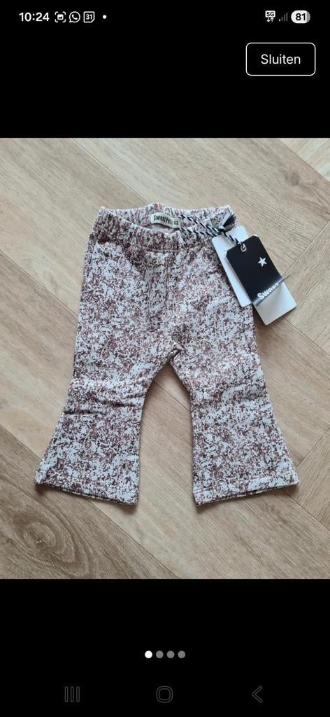 Sweet Petit flared broekje maat 62 - Nieuw met kaartje, Kinderen en Baby's, Babykleding | Maat 62, Sweet Petit, Broekje, Meisje
