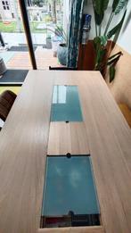 Ikea eettafel met glazen inzetstukken, Gebruikt, Glas, 150 tot 200 cm, Modern