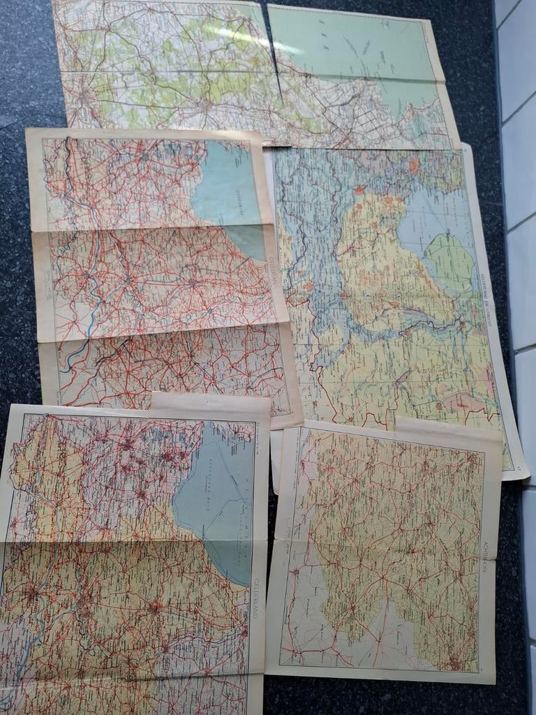 Gelderland 5x, Boeken, Atlassen en Landkaarten, Gelezen, Ophalen of Verzenden, Landkaart, 1800 tot 2000