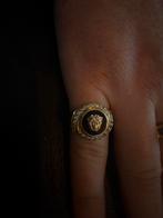 Gouden Versace Medusa Ring met Zirkonia - 9.4 gram, Met kristal, Gebruikt, 20 of groter, Ophalen of Verzenden