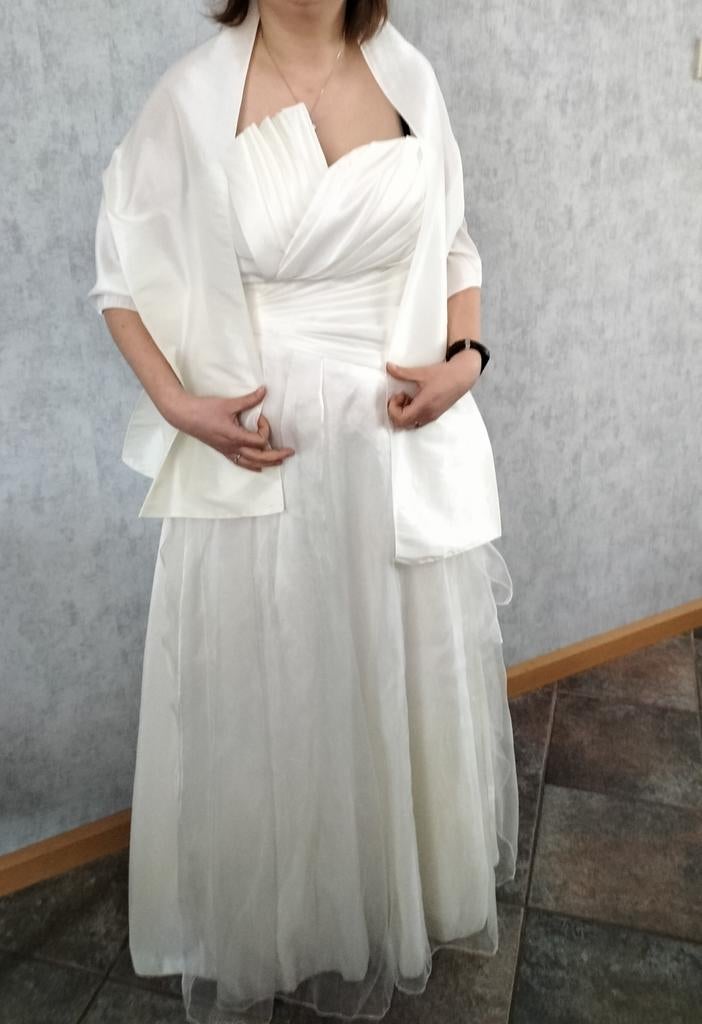 Trouwjurk maat M, Ophalen of Verzenden, Zo goed als nieuw, Wit, Trouwjurk