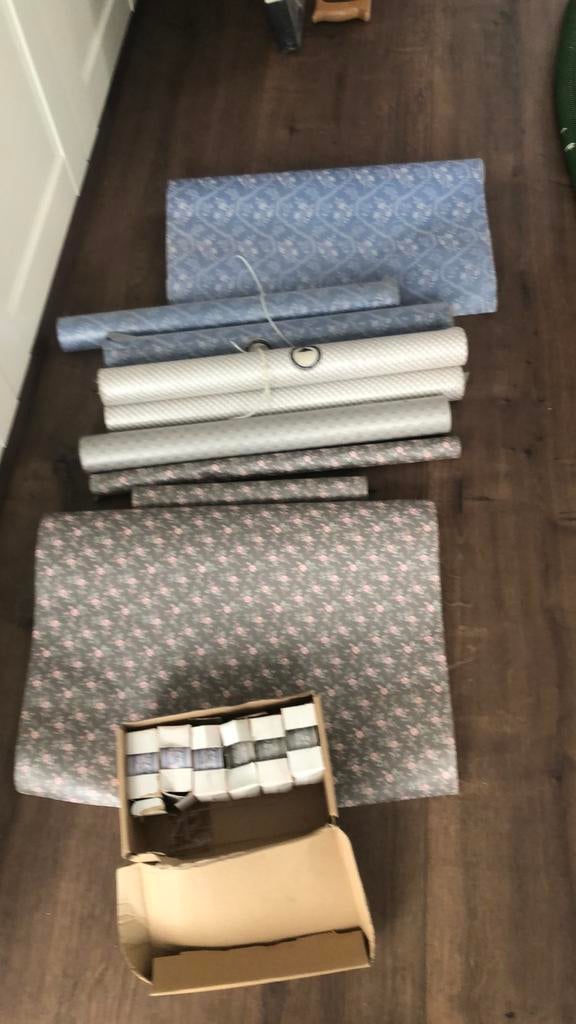 Vintage behang diverse motieven zie beschrijving, Huis en Inrichting, Stoffering | Behang, Ophalen of Verzenden, Minder dan 10 m²