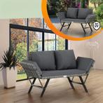 Tuinbank met Verstelbare Armleuningen en Kussens, Tuin en Terras, Niet ingevuld, Niet ingevuld, Nieuw, Niet ingevuld