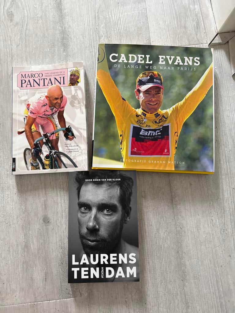 Sportboeken: Wielrennen - Pantani, Evans, Ten Dam, Ophalen of Verzenden, Gelezen, Lopen en Fietsen