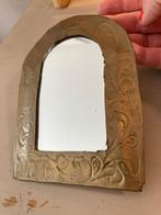 Vintage messing Marokkaans India bewerkt spiegel spiegeltje, Minder dan 50 cm, Gebruikt, Ophalen of Verzenden, Minder dan 100 cm