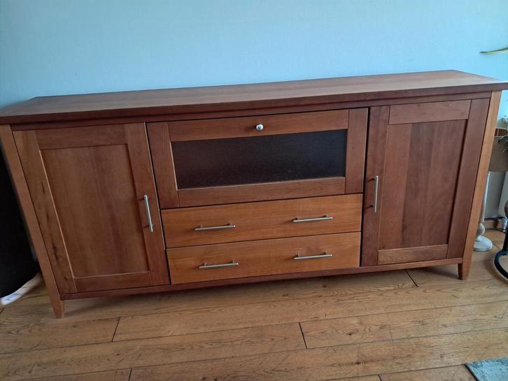 Dressoir van kersenhout, Huis en Inrichting, Kasten | Dressoirs, Gebruikt, 150 tot 200 cm, 25 tot 50 cm, Met lade(s), Met deur(en)