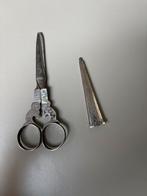 Antieke Hollands Zilveren Schaar met Schede, Ophalen of Verzenden